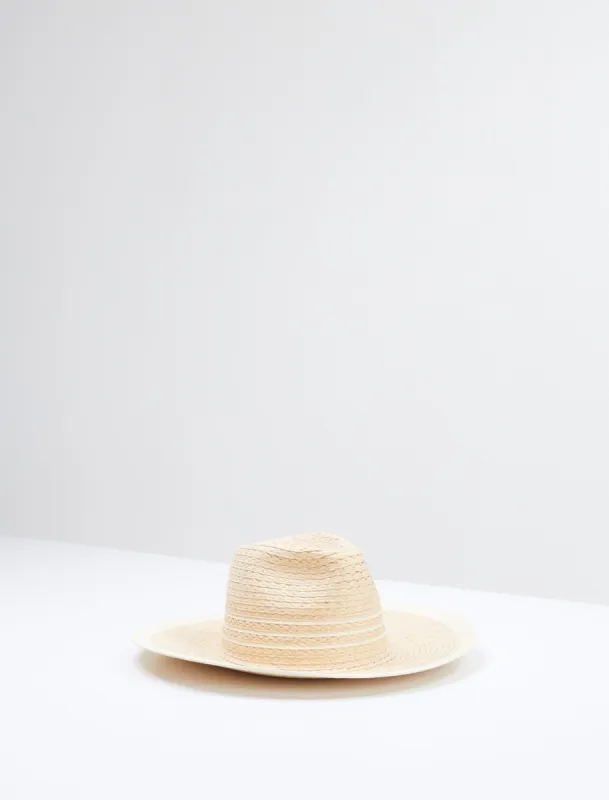 Wide Brim Straw Boater Hat sold by BCBGMaxAzria