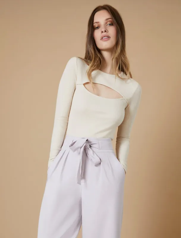 Cutout Long Sleeve Top sold by BCBGMaxAzria