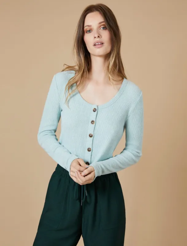 Button-Up Crop Top sold by BCBGMaxAzria