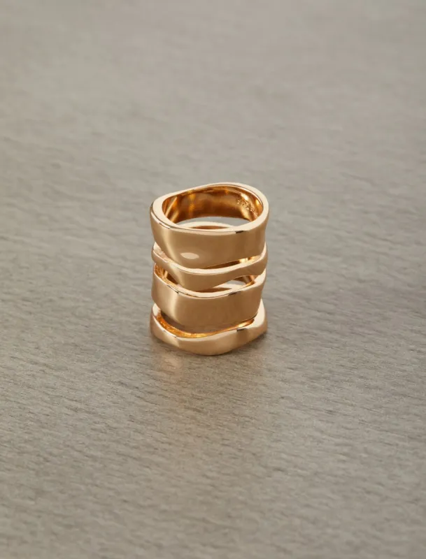 Hammered Gold RIng sold by BCBGMaxAzria