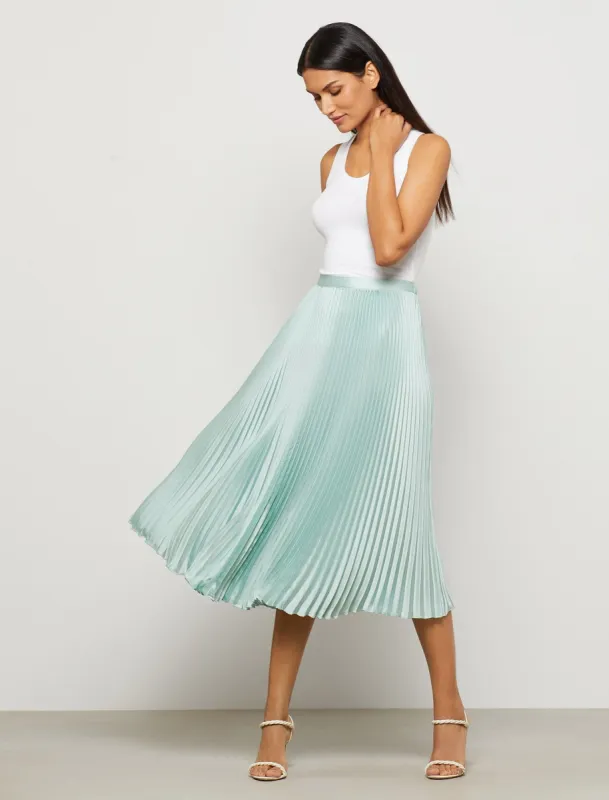 Harbor Plisse Skirt sold by BCBGMaxAzria