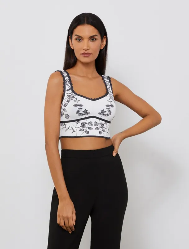 Cropped Sleeveless Sweater Top sold by BCBGMaxAzria