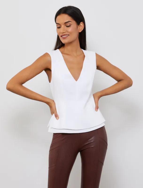 Double Layer V-Neck Top sold by BCBGMaxAzria