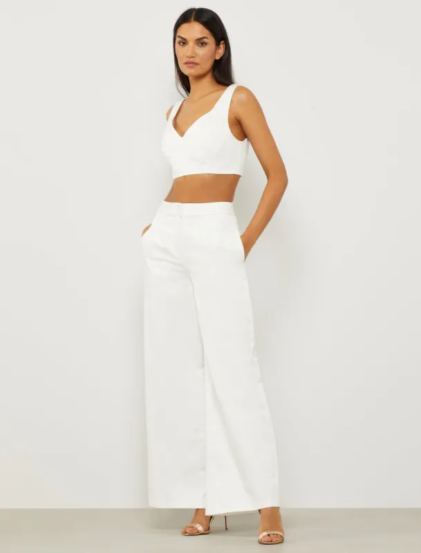 Kacey High-Waisted Wide-Leg Pant made by BCBGMaxAzria