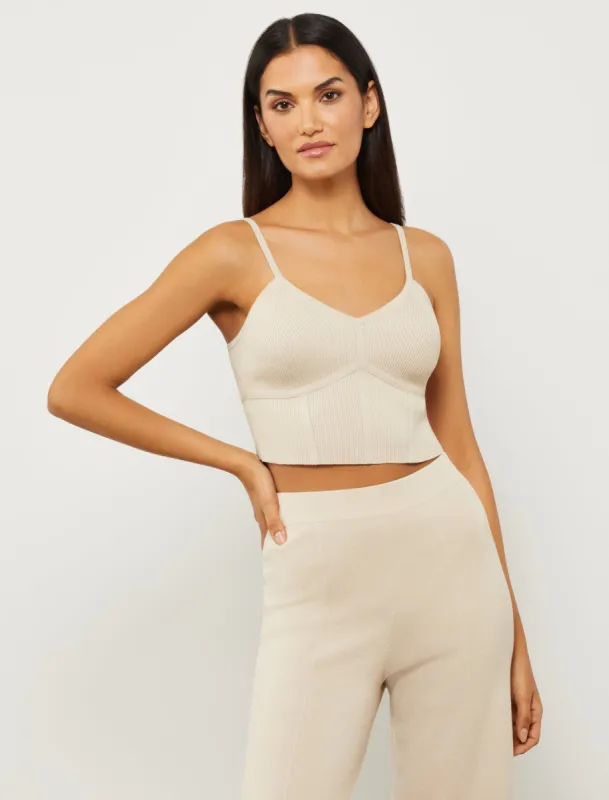 Sleeveless Ribbed Crop Top sold by BCBGMaxAzria