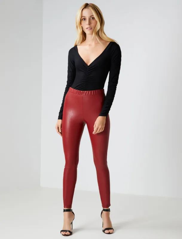 High-Waist Faux Leather Legging sold by BCBGMaxAzria