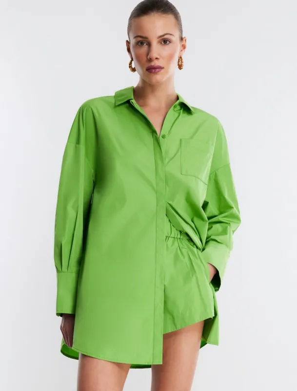 Collared Button-Up Top sold by BCBGMaxAzria