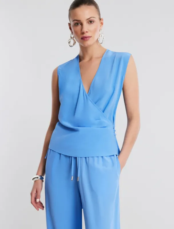 Corinne Plunging Silk Top sold by BCBGMaxAzria