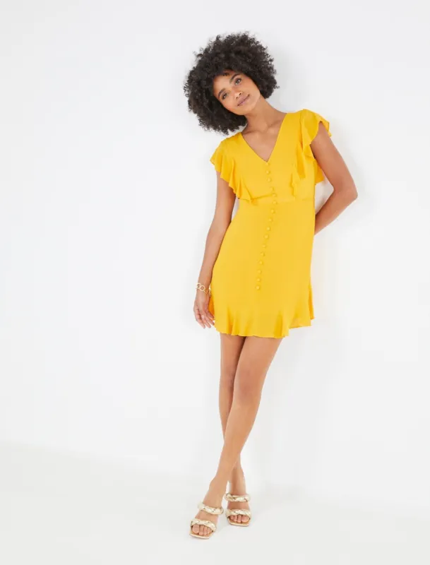 Coraline Ruffle Mini Dress sold by BCBGMaxAzria