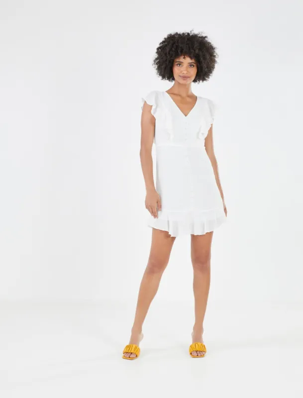 Coraline Ruffle Mini Dress sold by BCBGMaxAzria