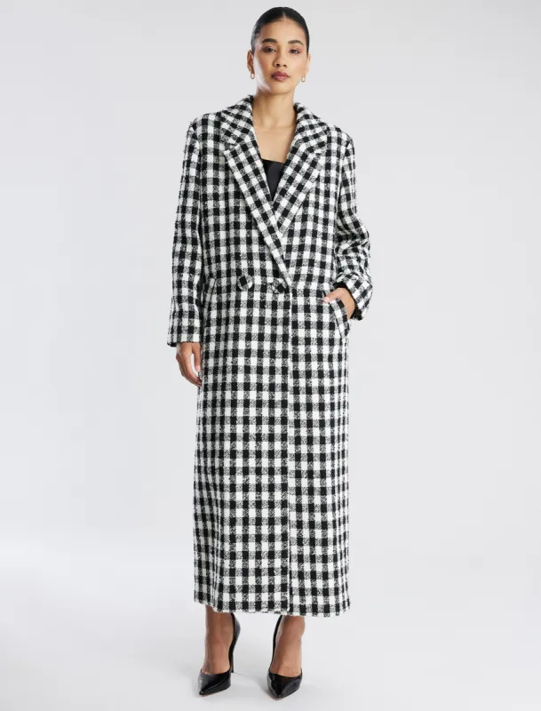 Maria Oversized Double-Breasted Full Length Coat sold by BCBGMaxAzria