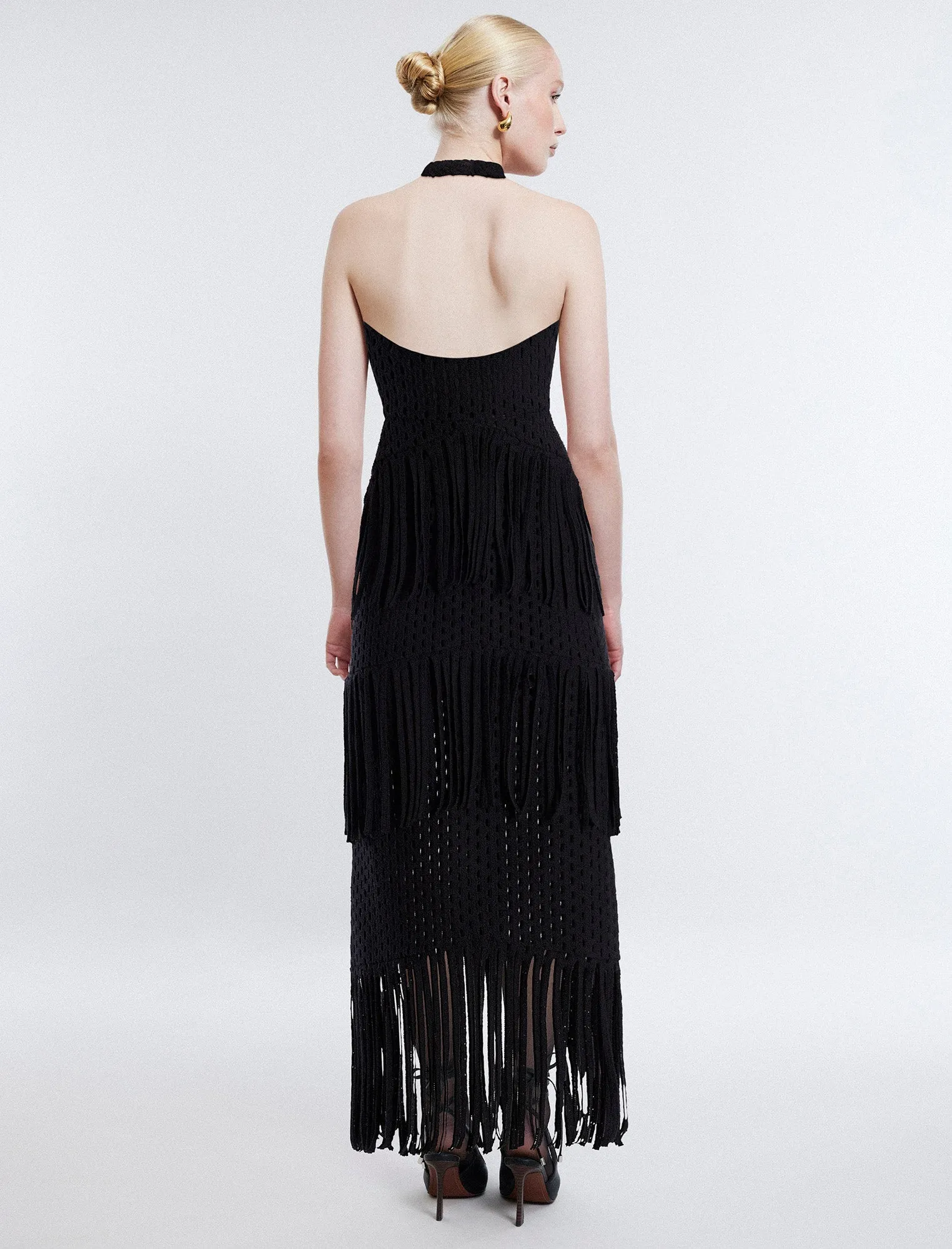 Maci Lace Fringe Midi Dress sold by BCBGMaxAzria product image thumbnail 5