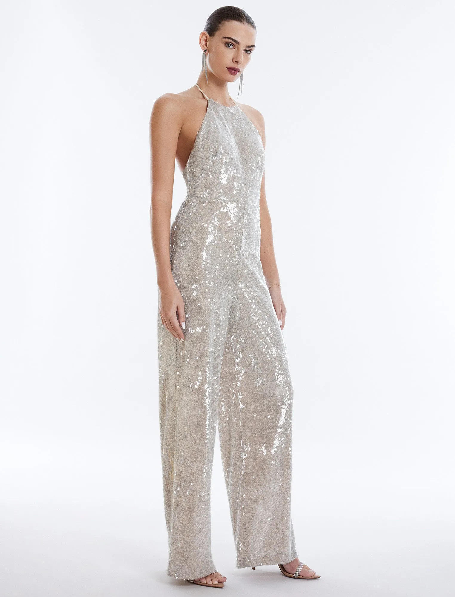 Amanda Sequined Jumpsuit sold by BCBGMaxAzria product image thumbnail 3