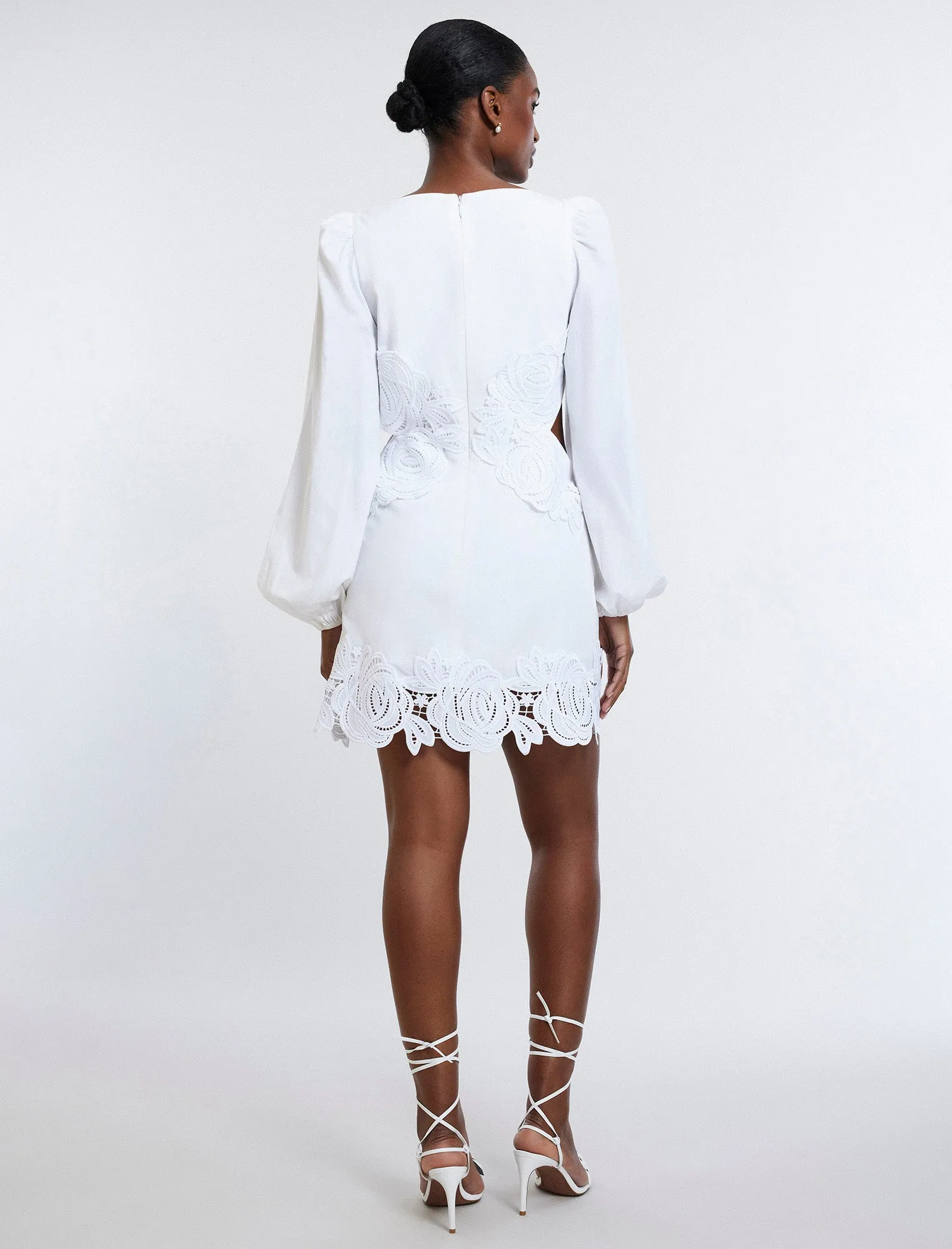 Rosa Lace Appliqué Mini Dress sold by BCBGMaxAzria product image thumbnail 4