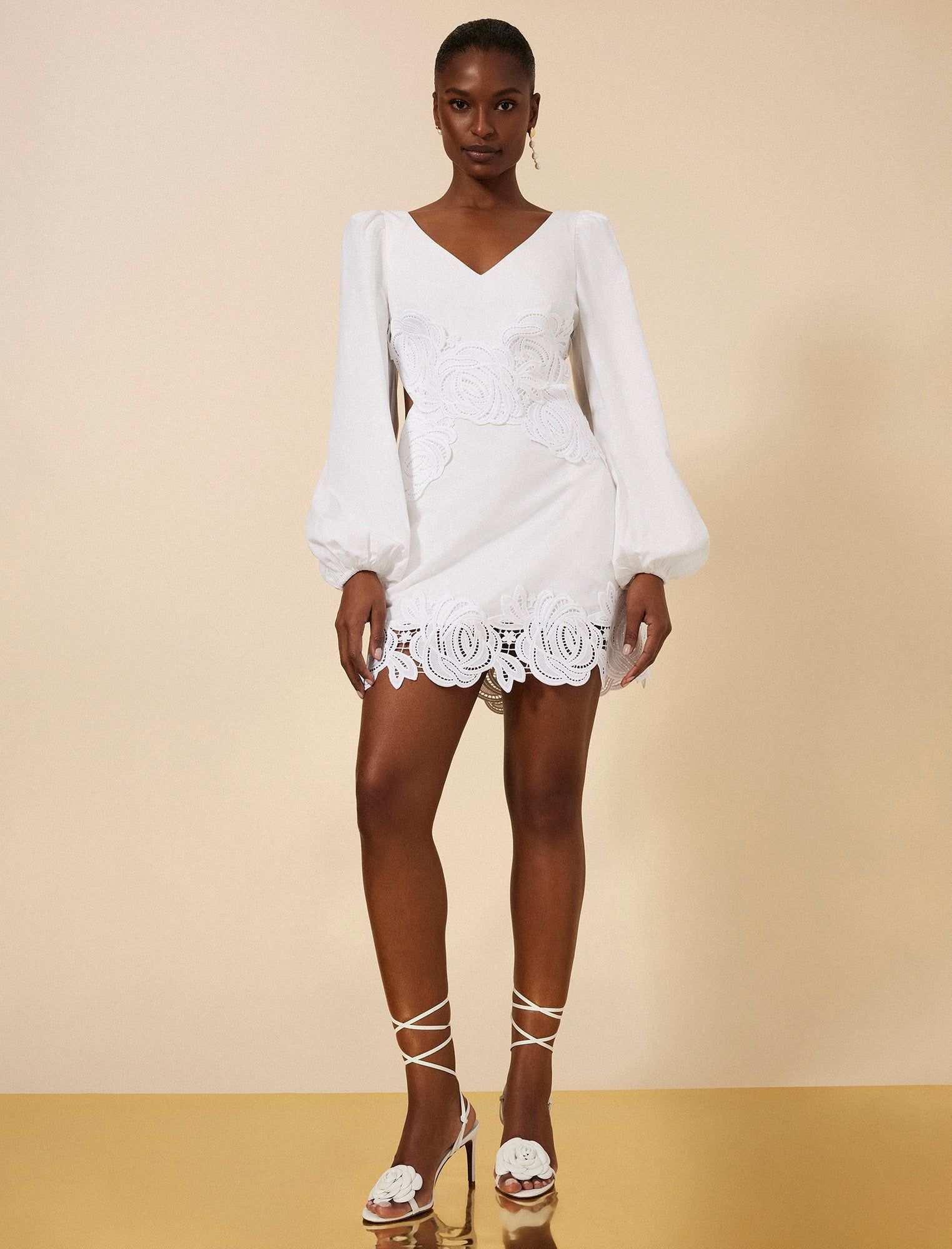 Rosa Lace Appliqué Mini Dress sold by BCBGMaxAzria