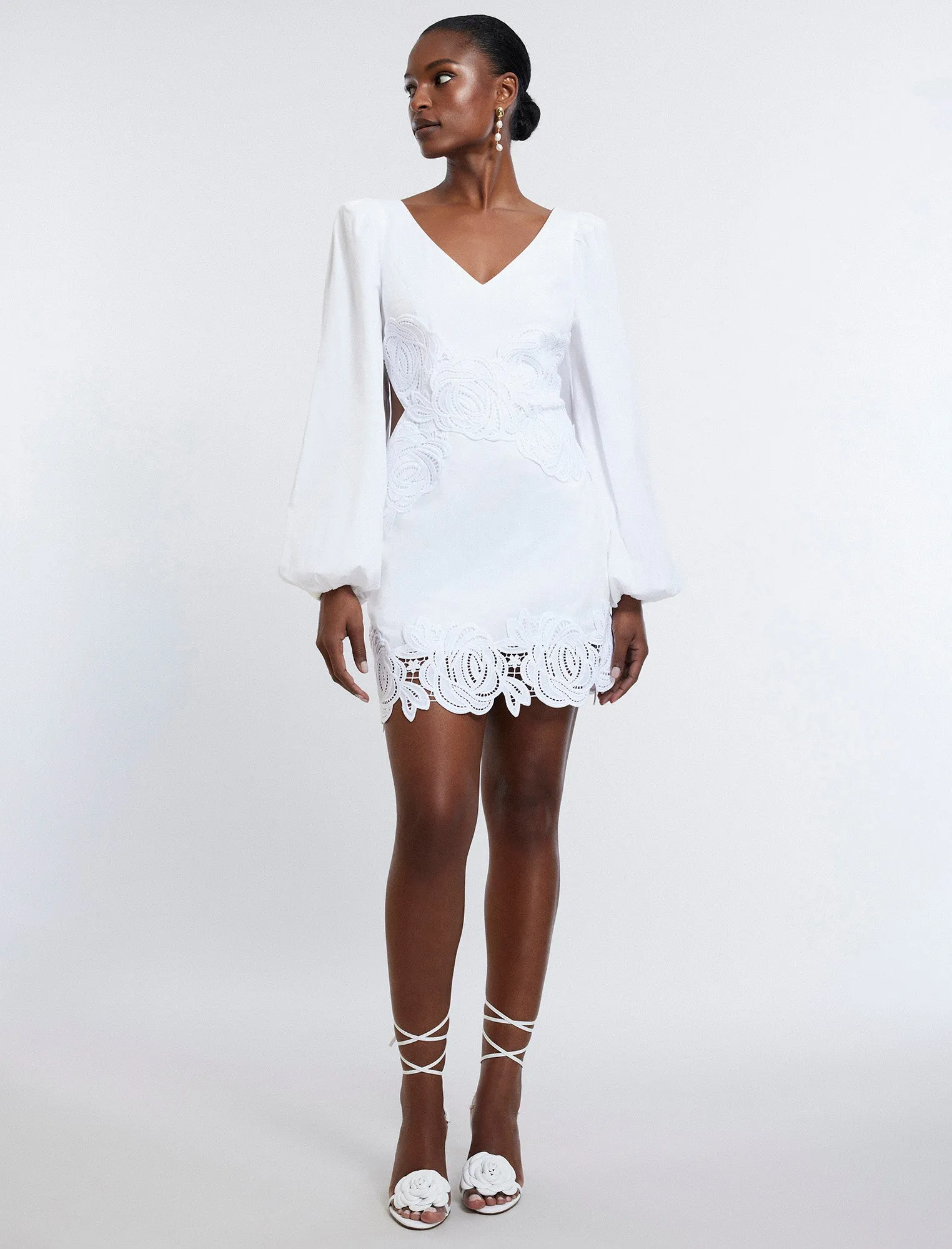 Rosa Lace Appliqué Mini Dress sold by BCBGMaxAzria product image thumbnail 5
