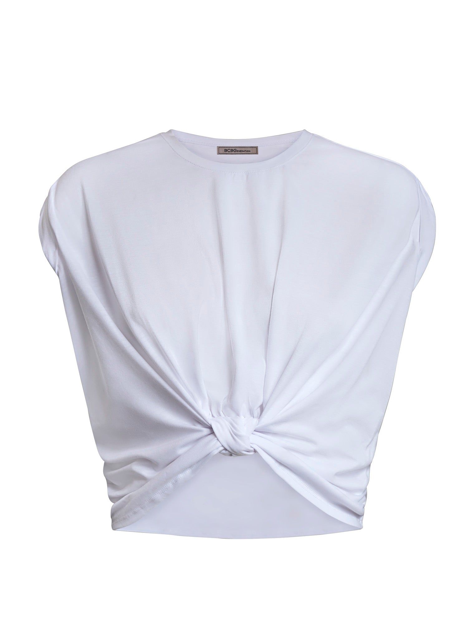 Cap Sleeve Knotted Hem Tee sold by BCBGMaxAzria