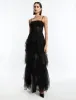 Oly Tiered Ruffle Tulle Evening Gown sold by BCBGMaxAzria