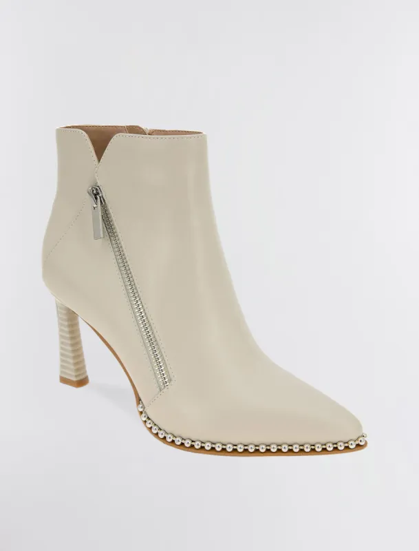 Billie Leather Bootie sold by BCBGMaxAzria