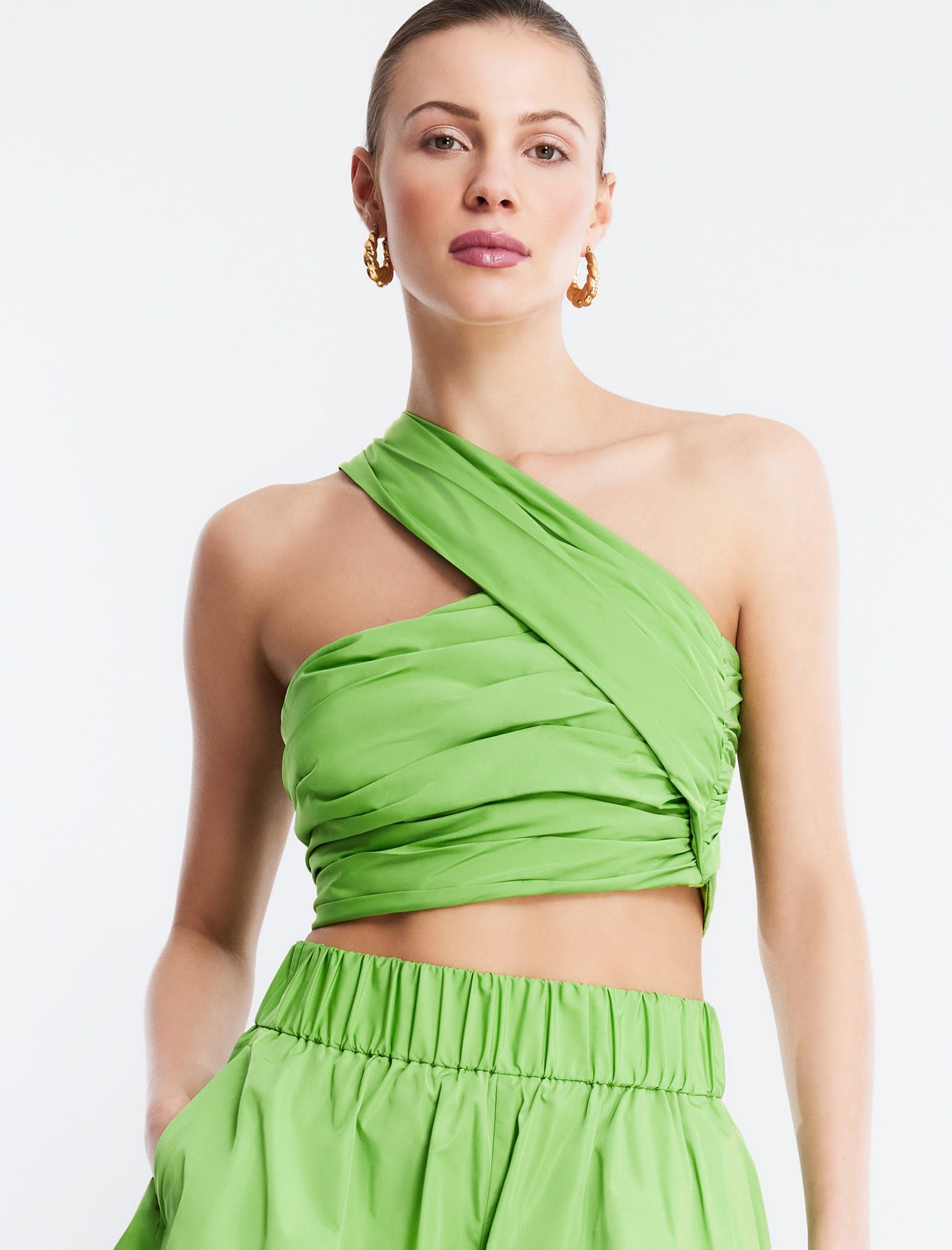 Kat One Shoulder Crop Top sold by BCBGMaxAzria product image thumbnail 2