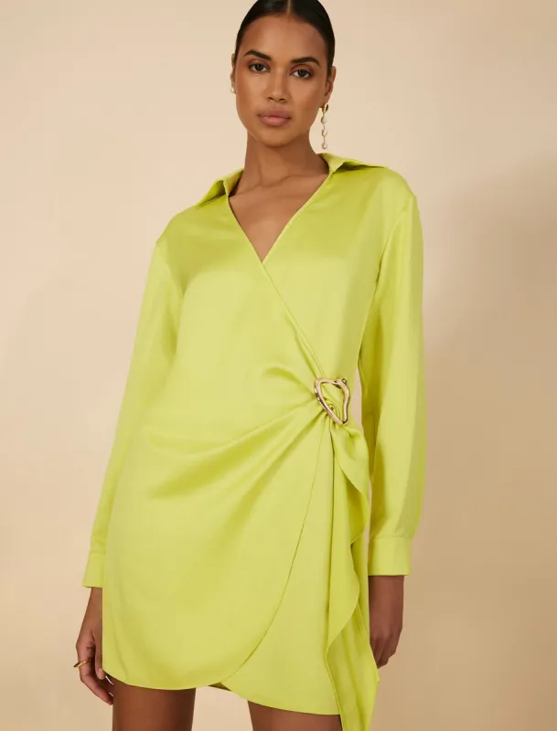 Connie Faux Wrap Mini Dress sold by BCBGMaxAzria