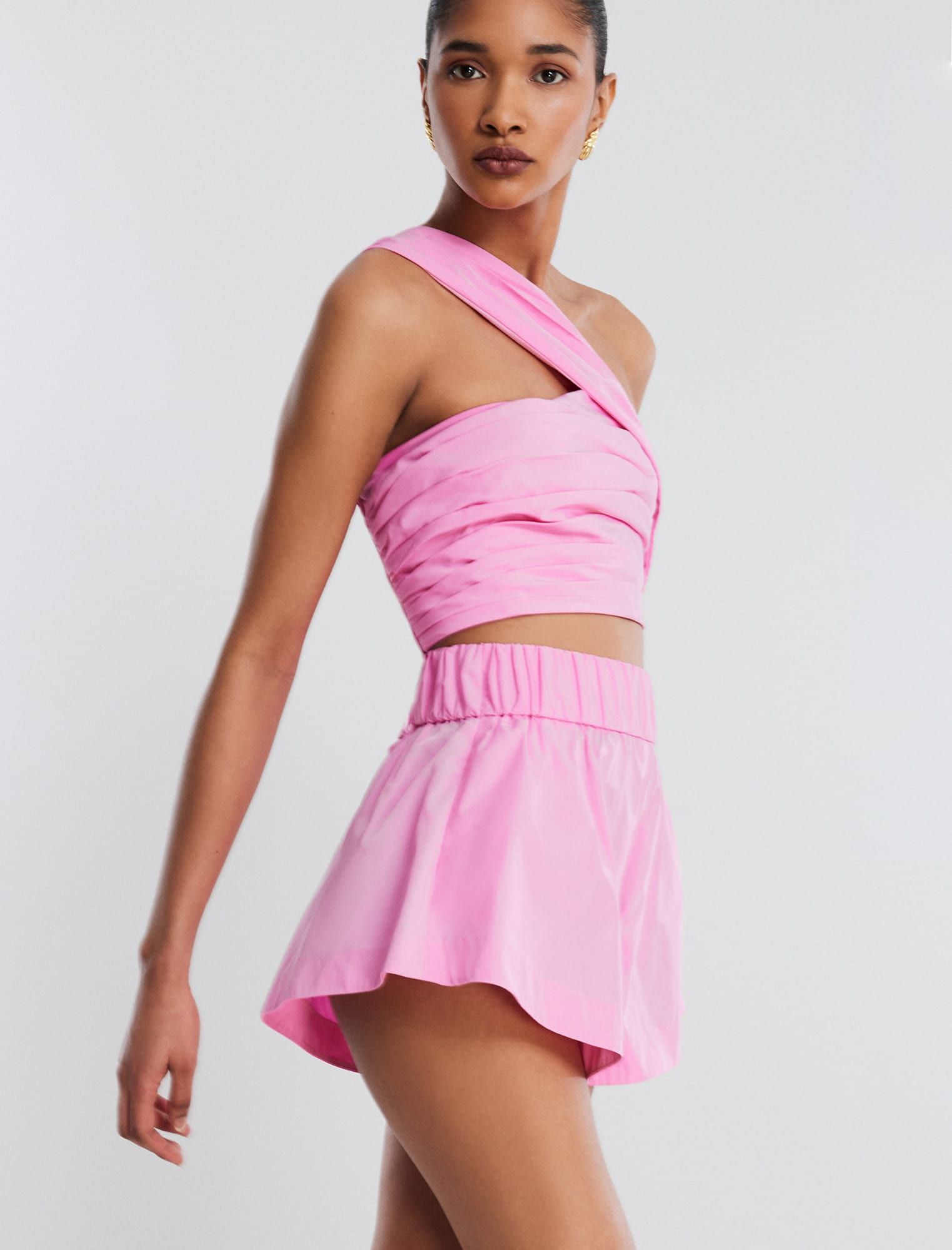 Kat One Shoulder Crop Top sold by BCBGMaxAzria product image thumbnail 3