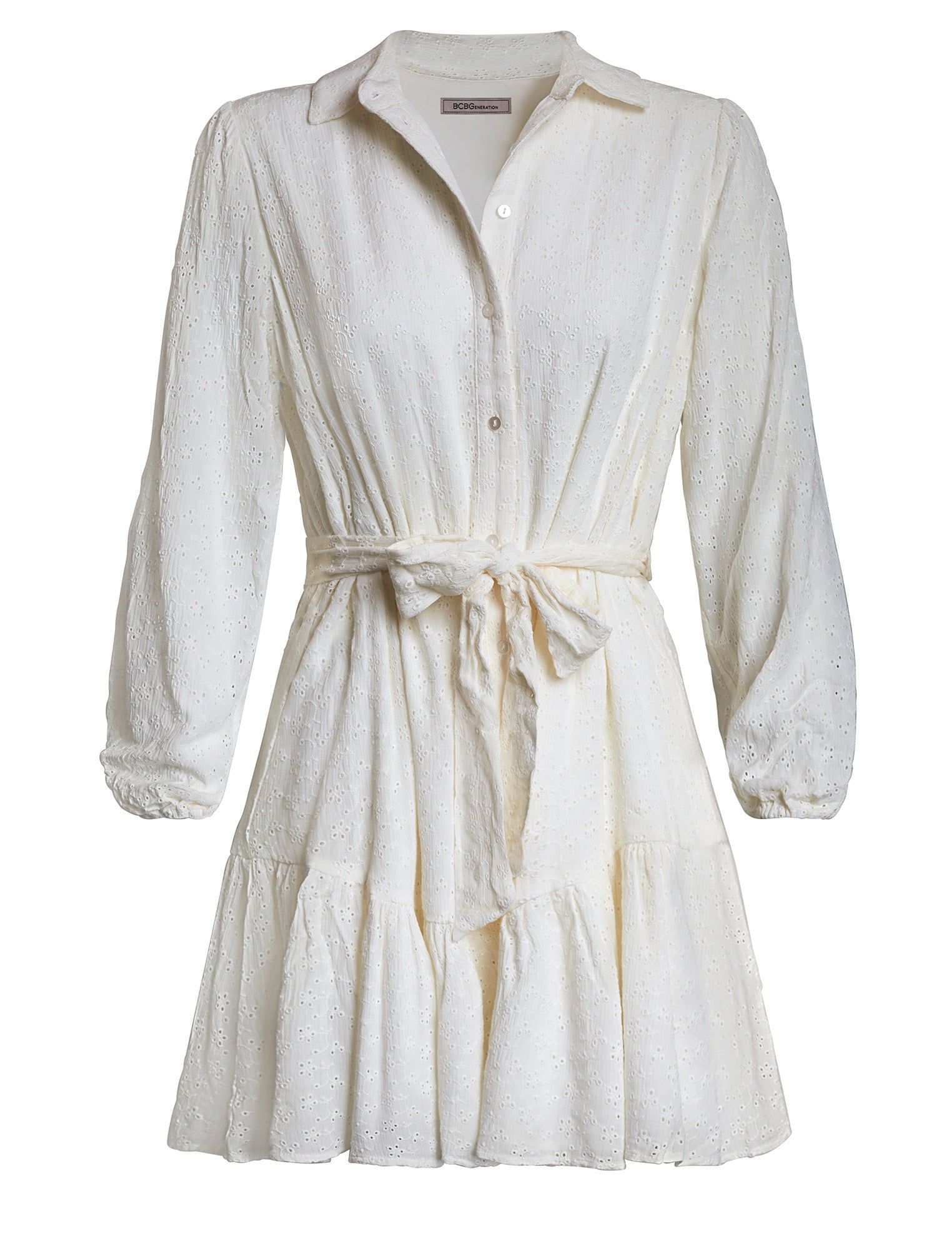 Eyelet Shirt Dress sold by BCBGMaxAzria