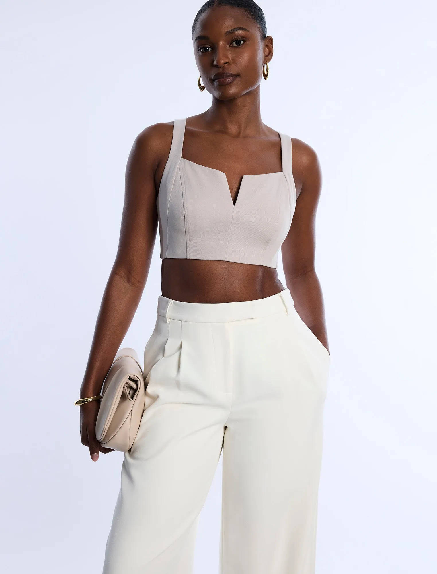 Pleat Front Wide Leg Pant sold by BCBGMaxAzria product image thumbnail 5