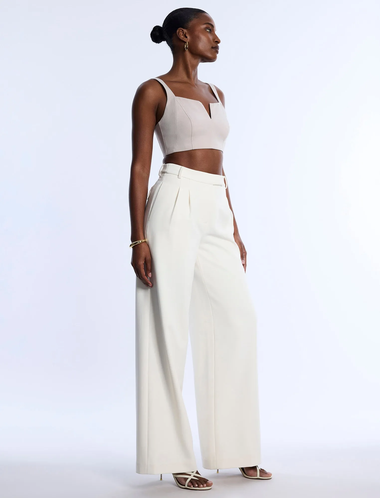 Pleat Front Wide Leg Pant sold by BCBGMaxAzria product image thumbnail 4