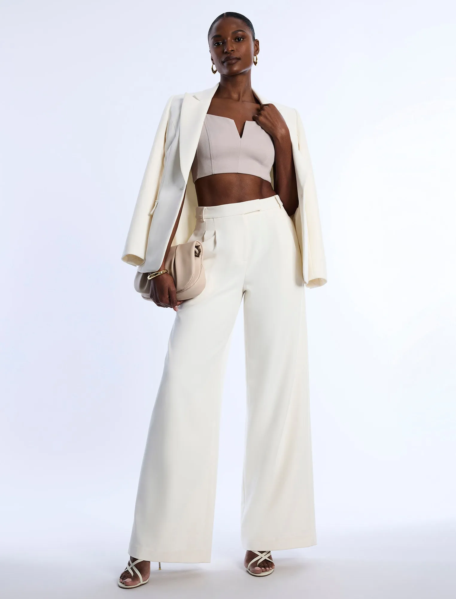 Pleat Front Wide Leg Pant sold by BCBGMaxAzria product image thumbnail 3