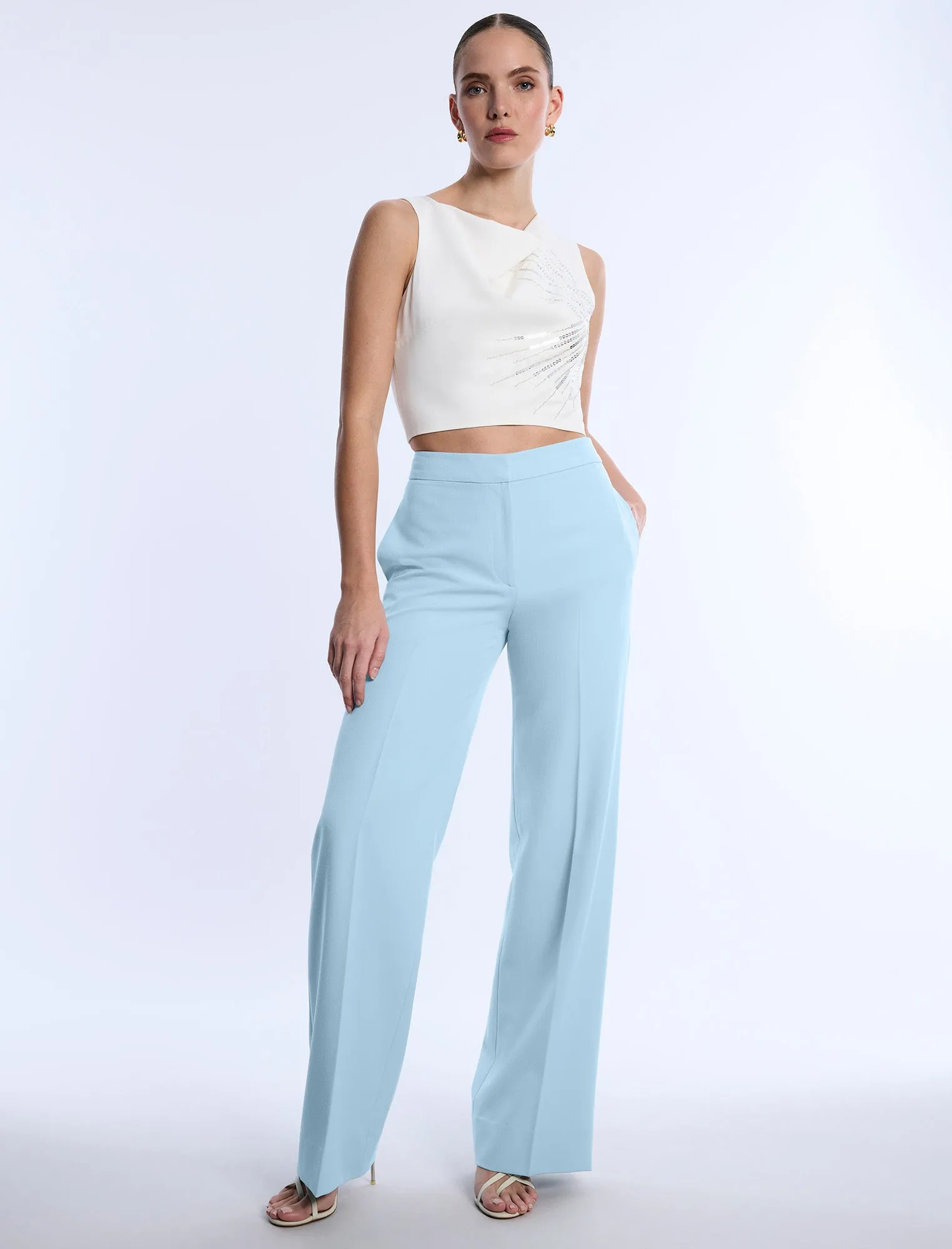 Tailored Straight Leg Pant sold by BCBGMaxAzria