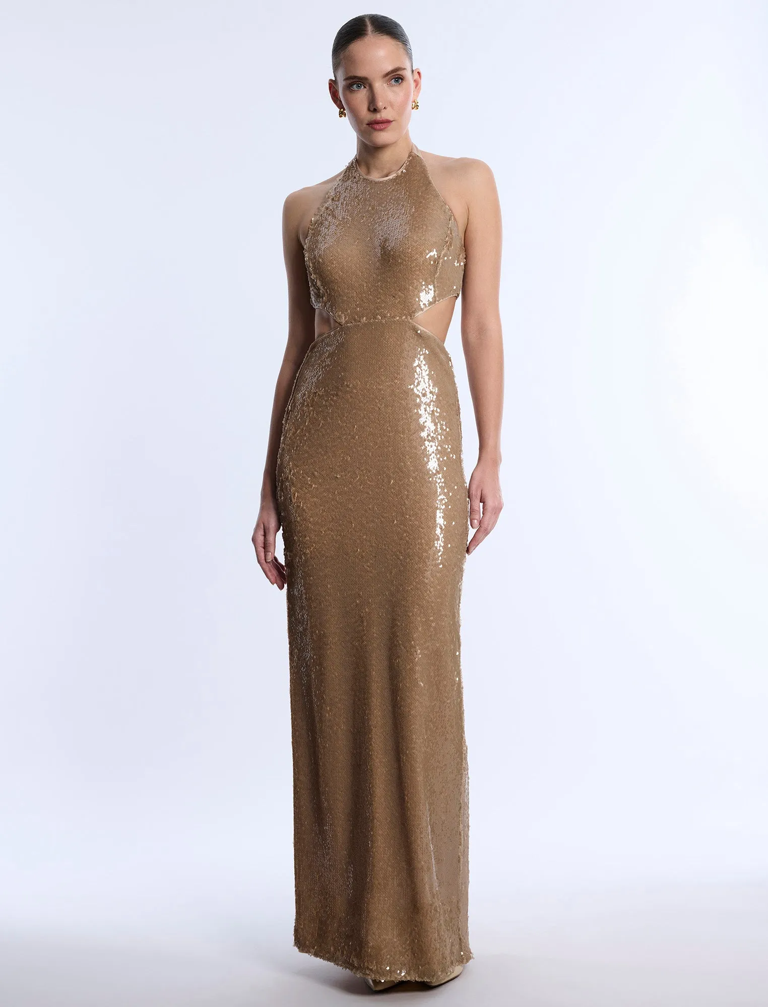 Sequin Cutout Halter Gown sold by BCBGMaxAzria product image thumbnail 5