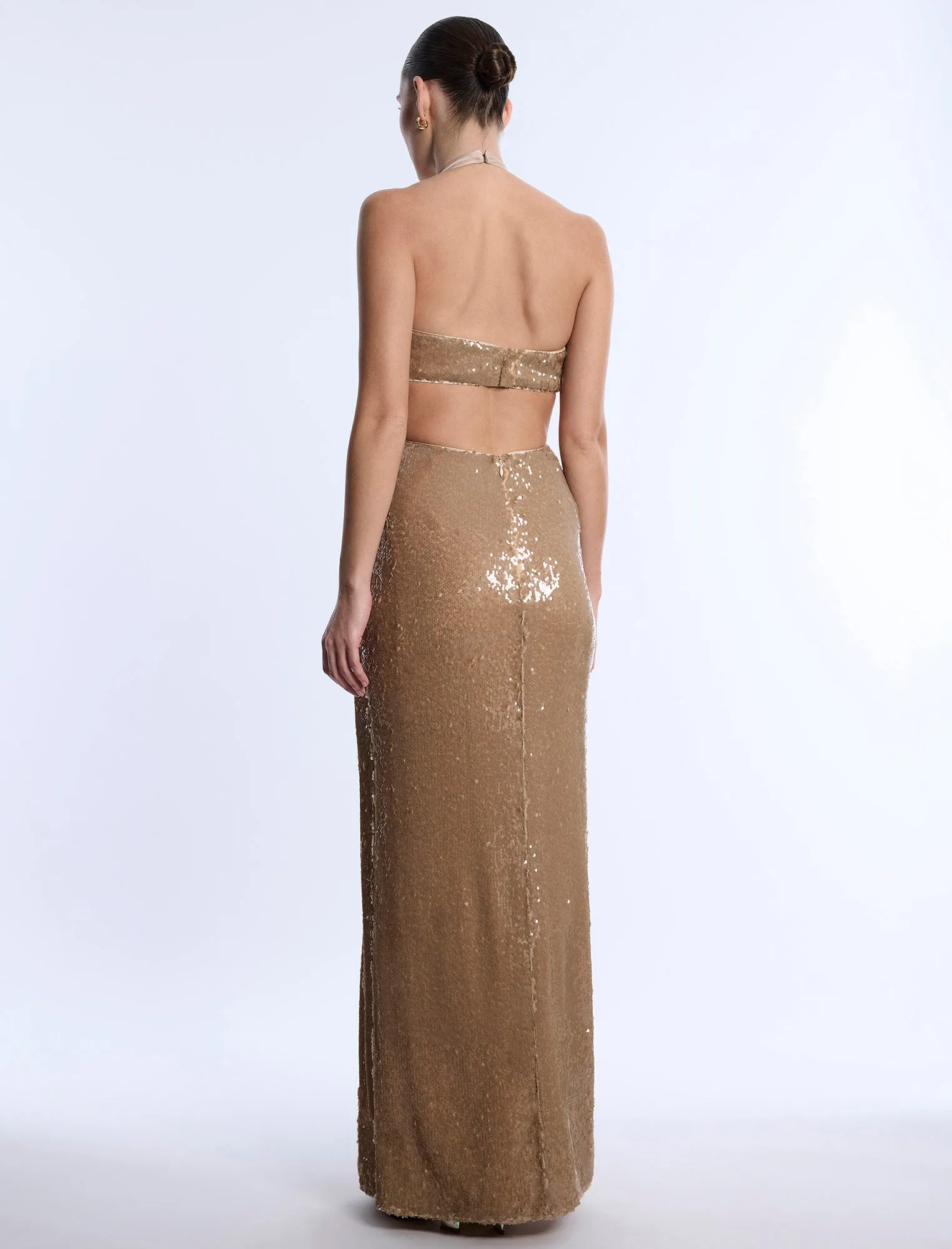 Sequin Cutout Halter Gown sold by BCBGMaxAzria product image thumbnail 2