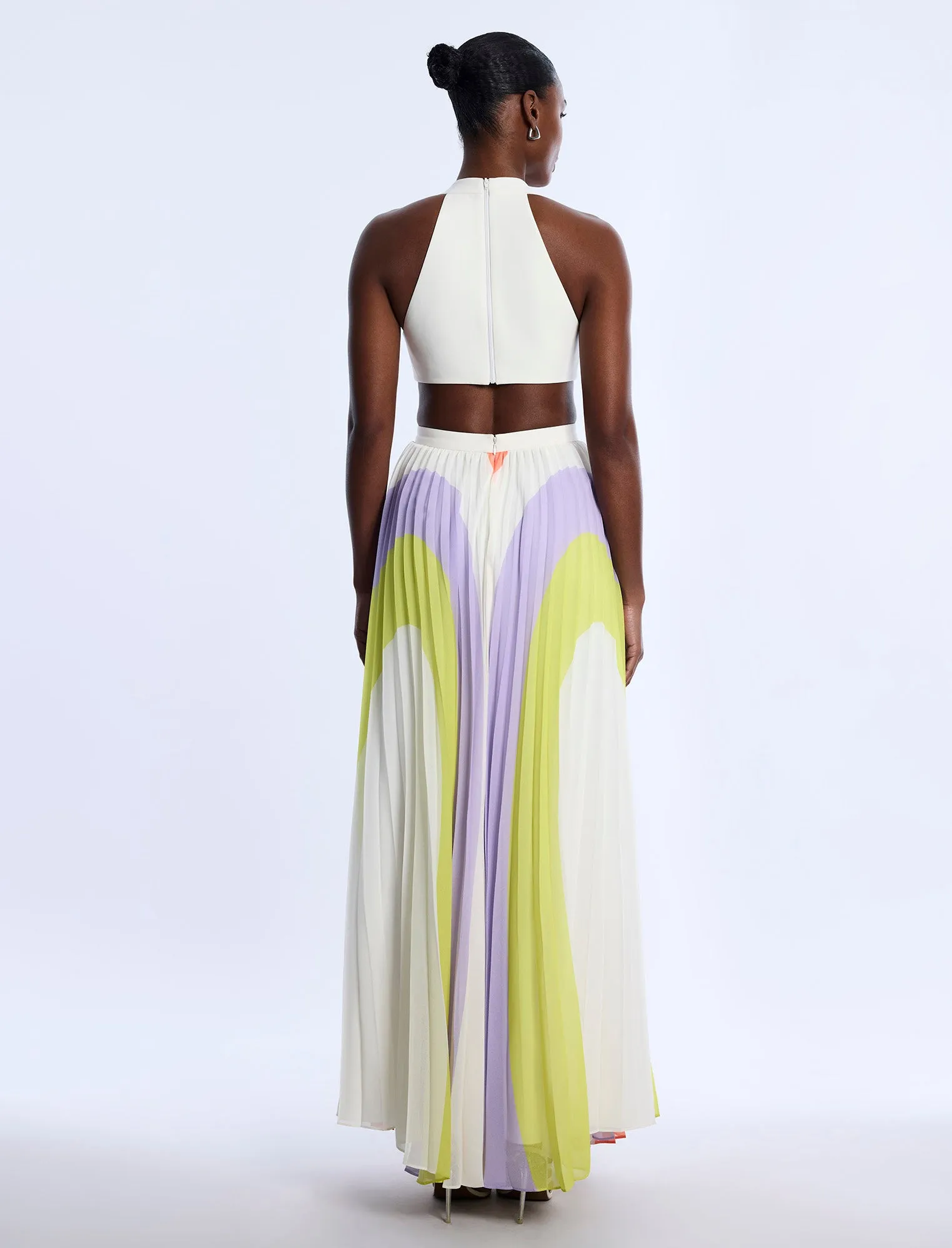 Printed Pleated Cutout Dress sold by BCBGMaxAzria product image thumbnail 2