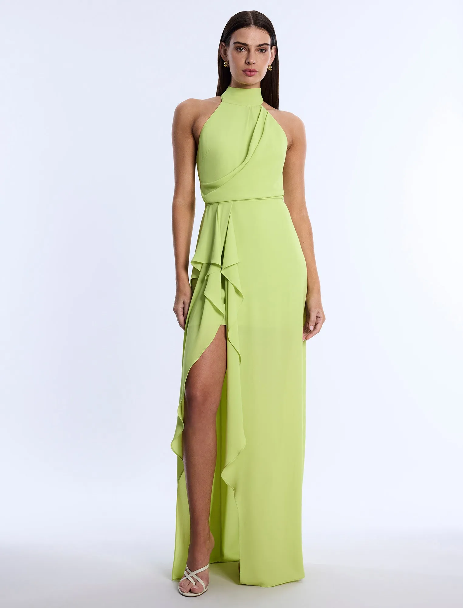 Mock Neck Drape Gown sold by BCBGMaxAzria