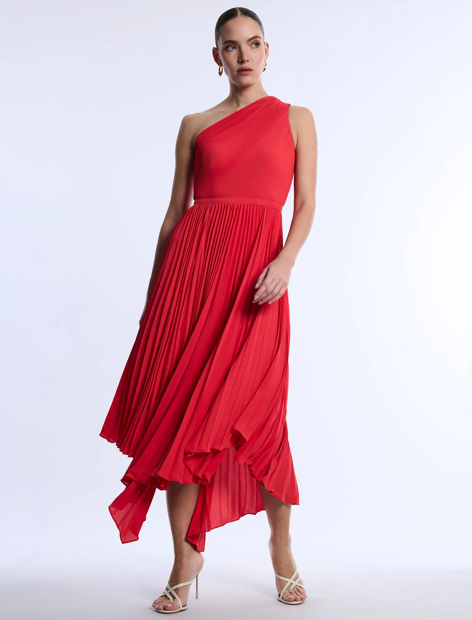 One Shoulder Pleated Dress sold by BCBGMaxAzria product image thumbnail 5