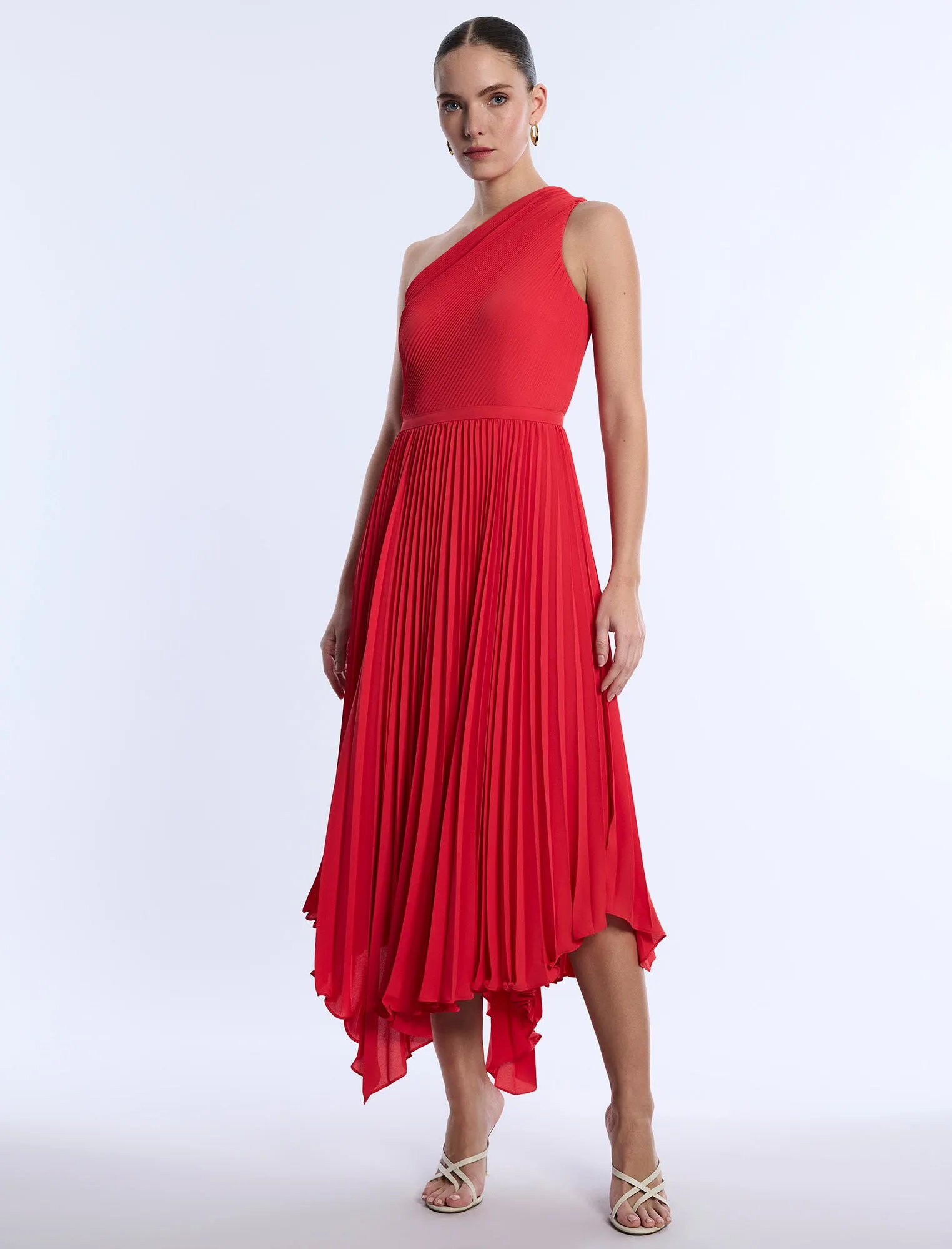 One Shoulder Pleated Dress sold by BCBGMaxAzria product image thumbnail 4