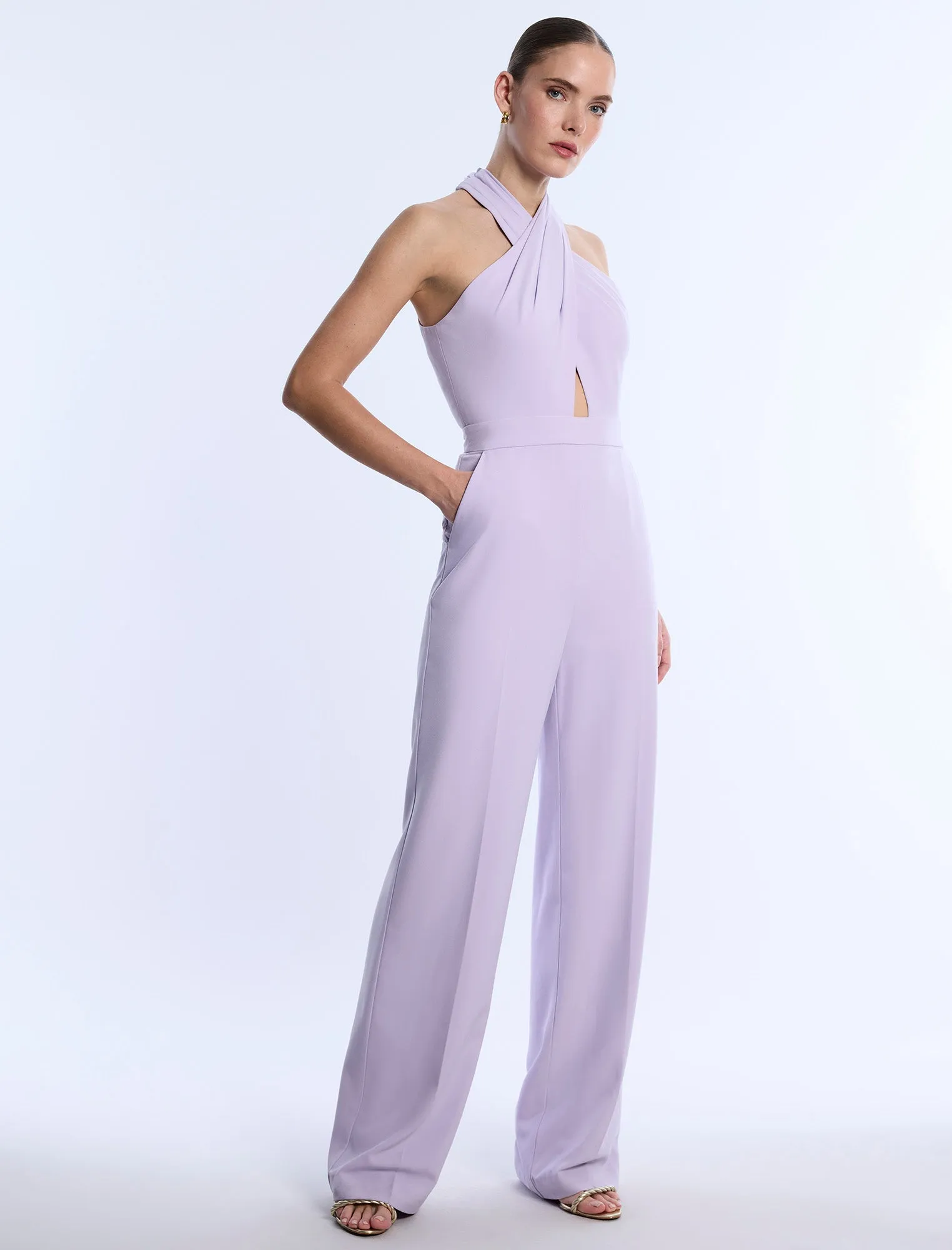Cross Neck Jumpsuit sold by BCBGMaxAzria product image thumbnail 3