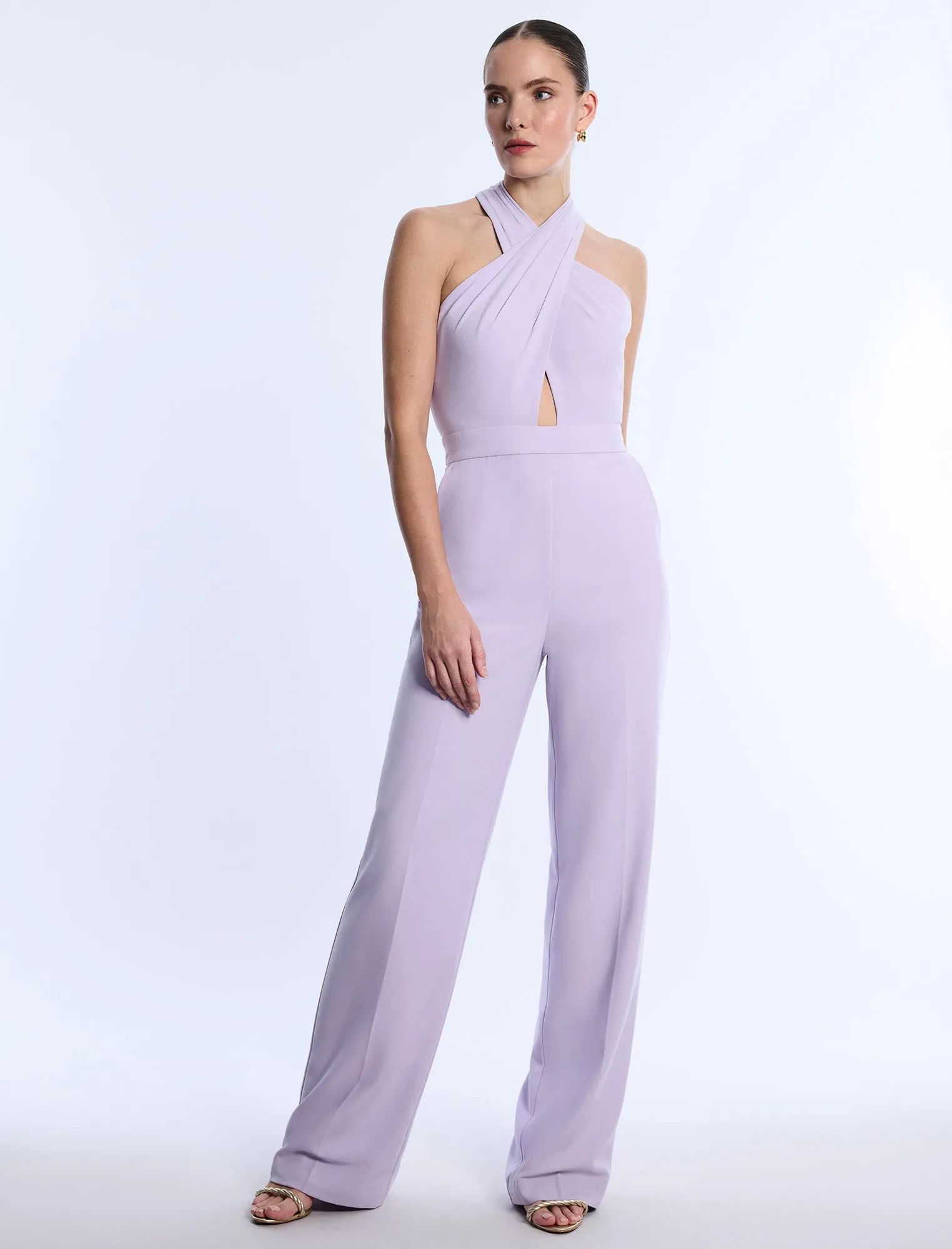 Cross Neck Jumpsuit sold by BCBGMaxAzria