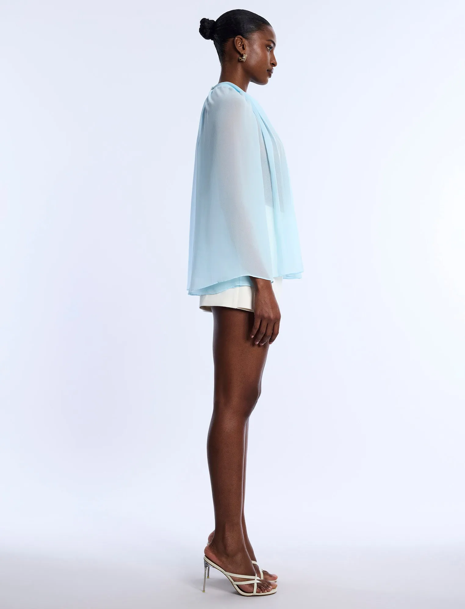 Pleated Sheer Blouse sold by BCBGMaxAzria product image thumbnail 3