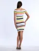 Stripe Knit Off-Shoulder Dress sold by BCBGMaxAzria