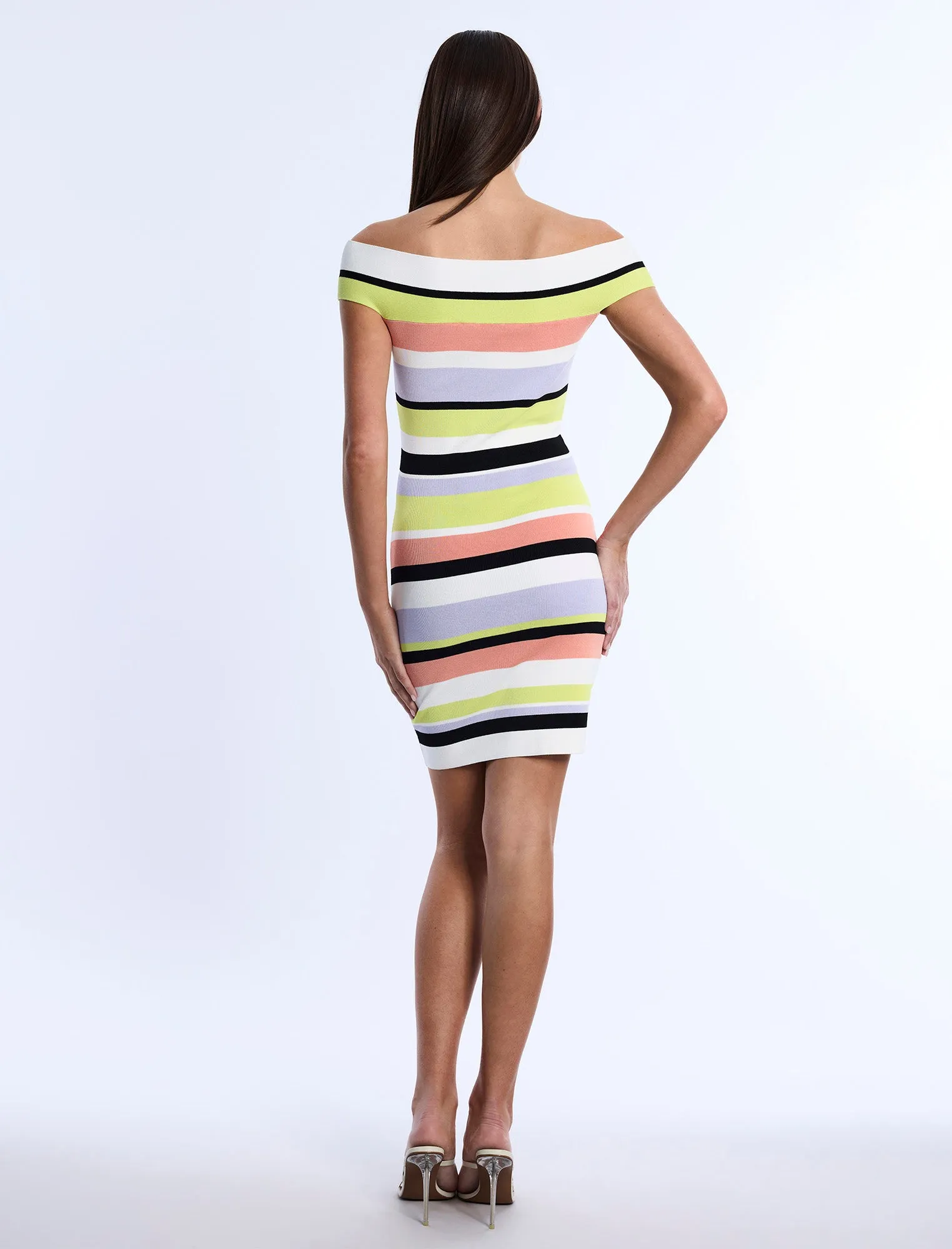 Stripe Knit Off-Shoulder Dress sold by BCBGMaxAzria product image thumbnail 2