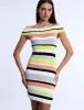 Stripe Knit Off-Shoulder Dress sold by BCBGMaxAzria
