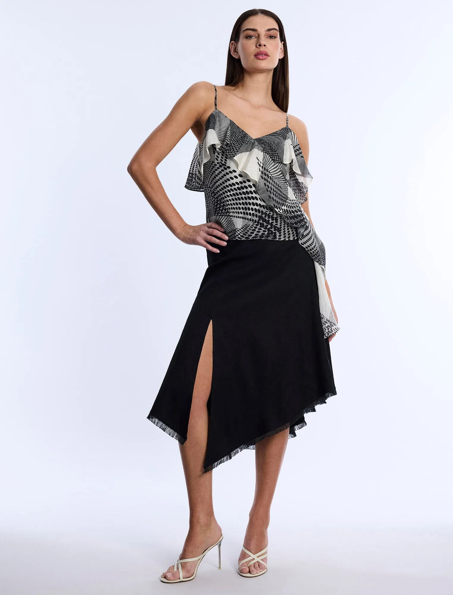 Printed Flounce Cami sold by BCBGMaxAzria product image thumbnail 3