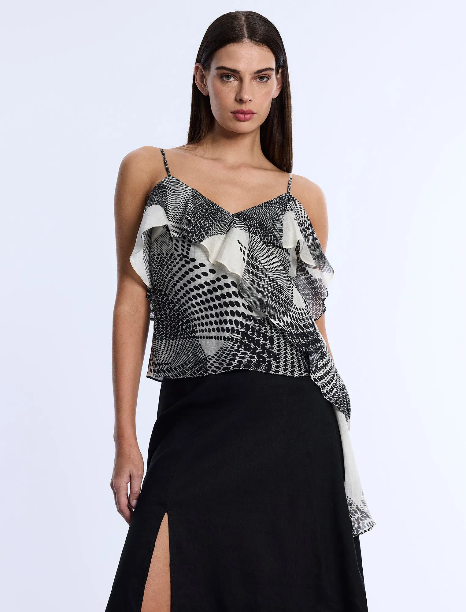 Printed Flounce Cami sold by BCBGMaxAzria