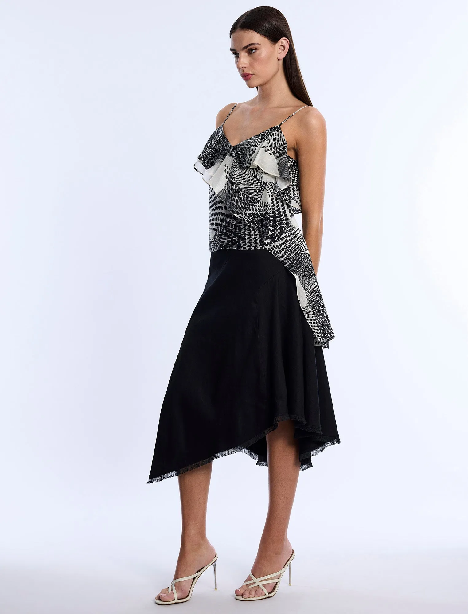 Printed Flounce Cami sold by BCBGMaxAzria product image thumbnail 4