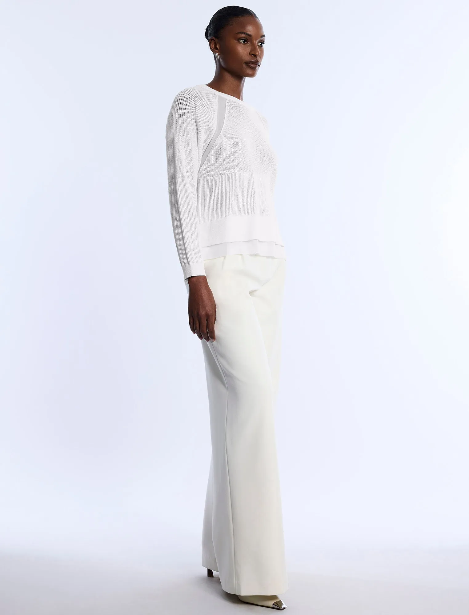 Pointelle Knit Sweater sold by BCBGMaxAzria product image thumbnail 4