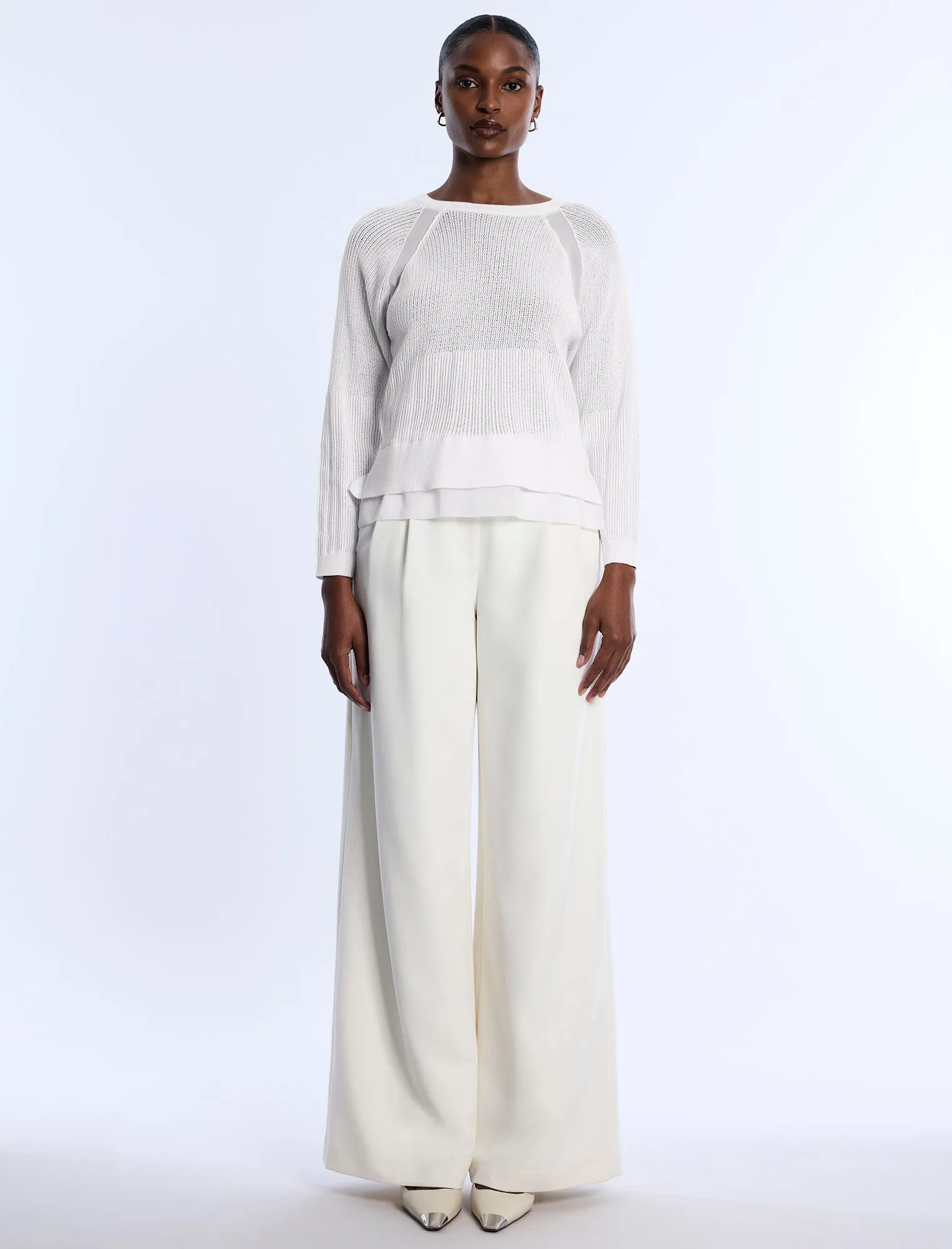 Pointelle Knit Sweater sold by BCBGMaxAzria product image thumbnail 3