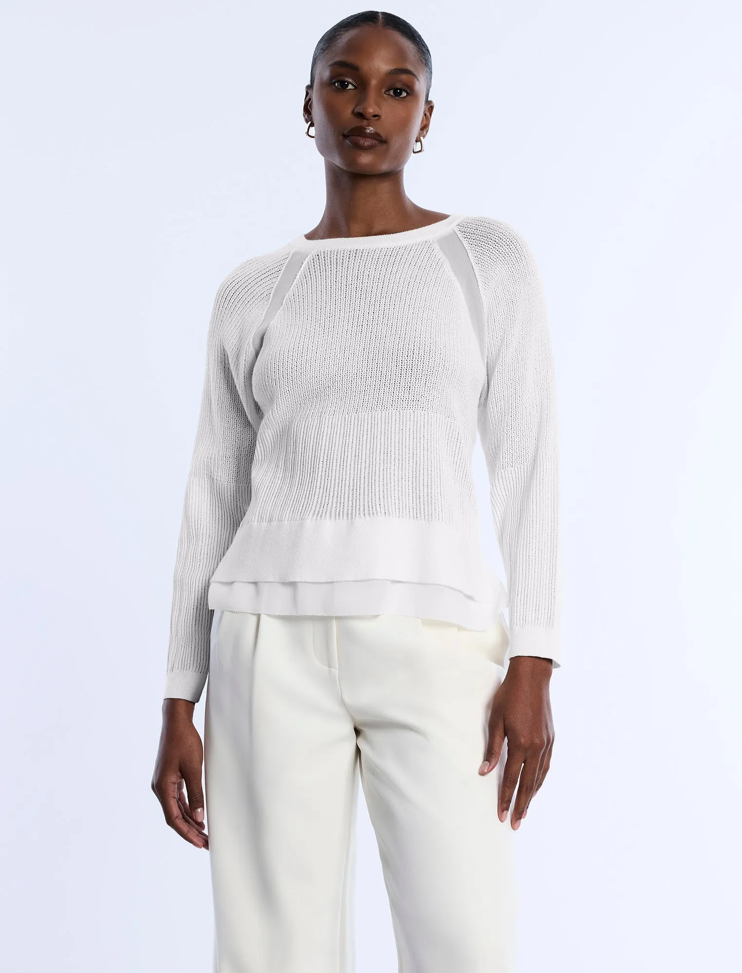 Pointelle Knit Sweater sold by BCBGMaxAzria