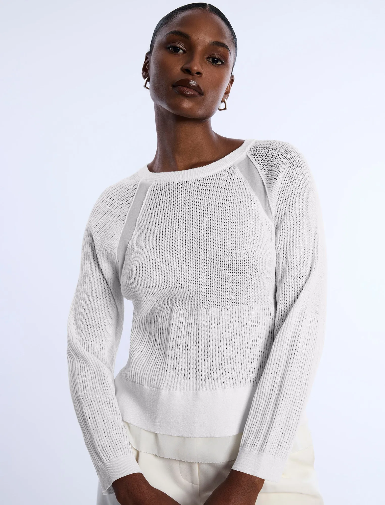 Pointelle Knit Sweater sold by BCBGMaxAzria product image thumbnail 5